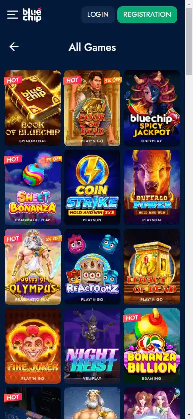 BlueChip Casino screenshot 5