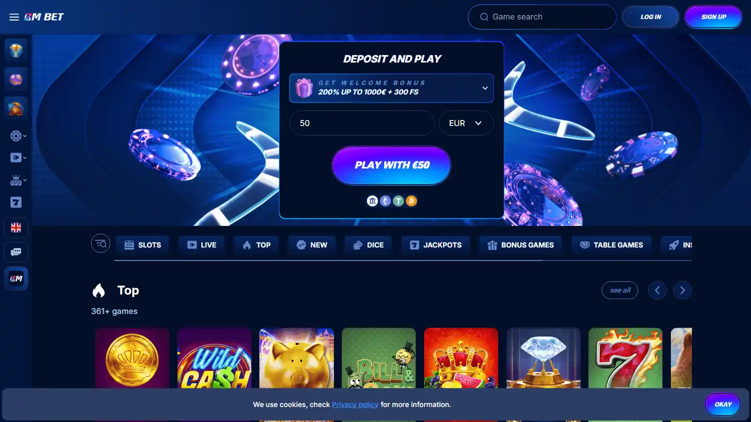 Bm.bet Casino screenshot 1