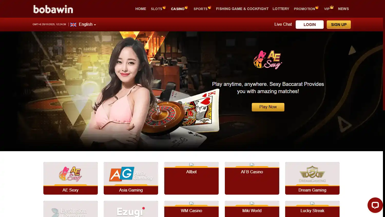 Bobawin Casino screenshot 2