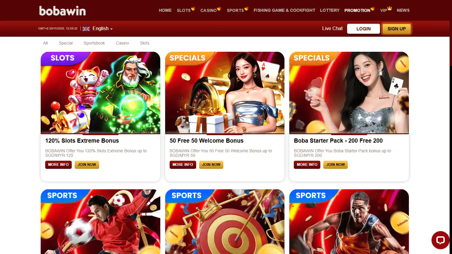 Bobawin Casino screenshot 3
