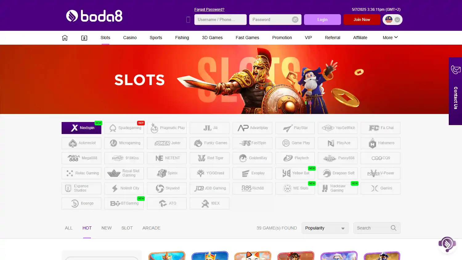 Boda8 Casino screenshot 2