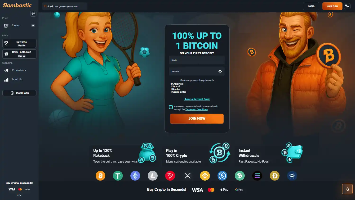 Bombastic Casino screenshot 1