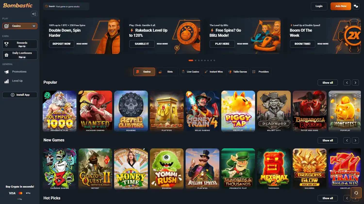 Bombastic Casino screenshot 2