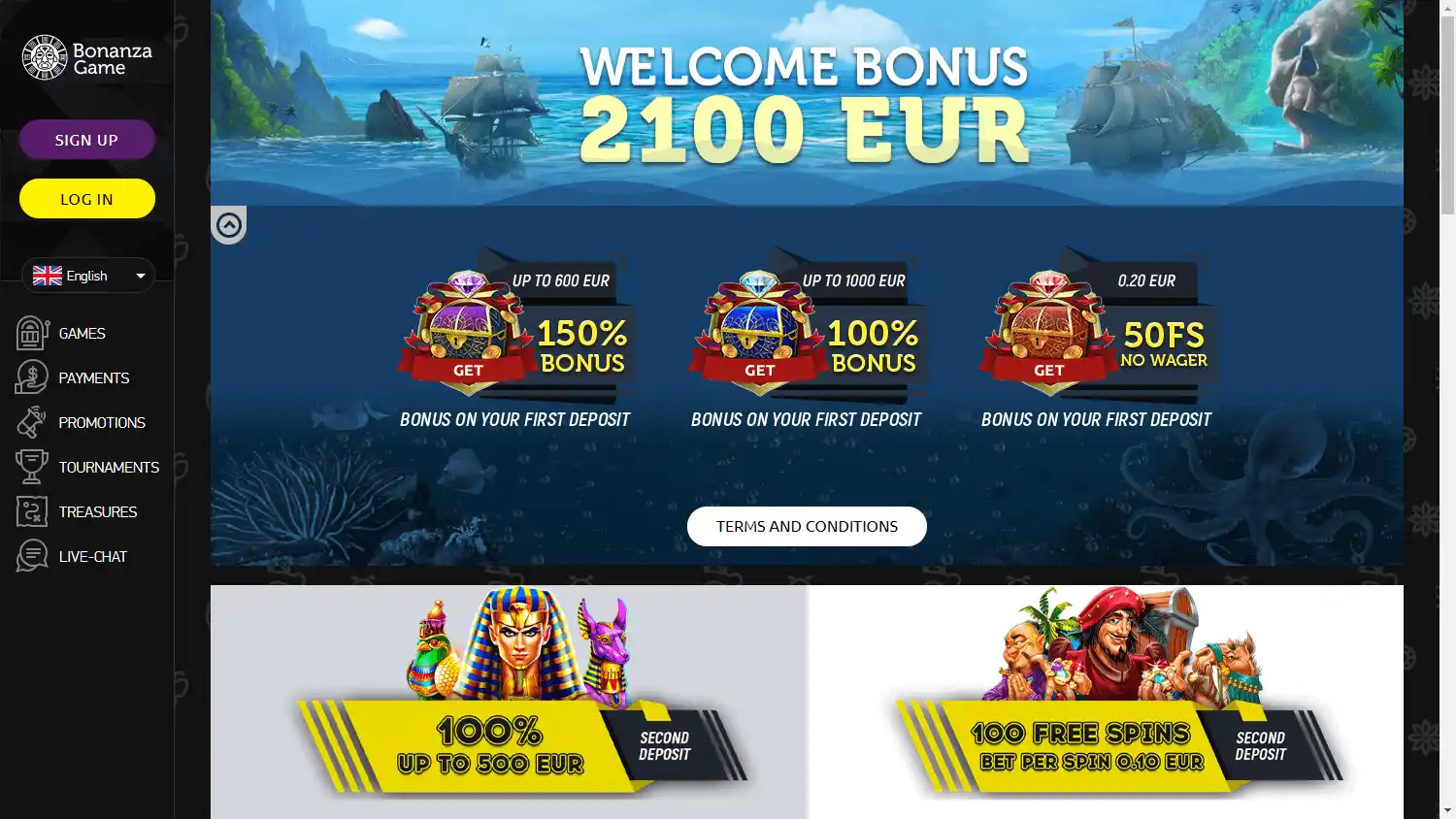 Bonanza Game Casino screenshot 2