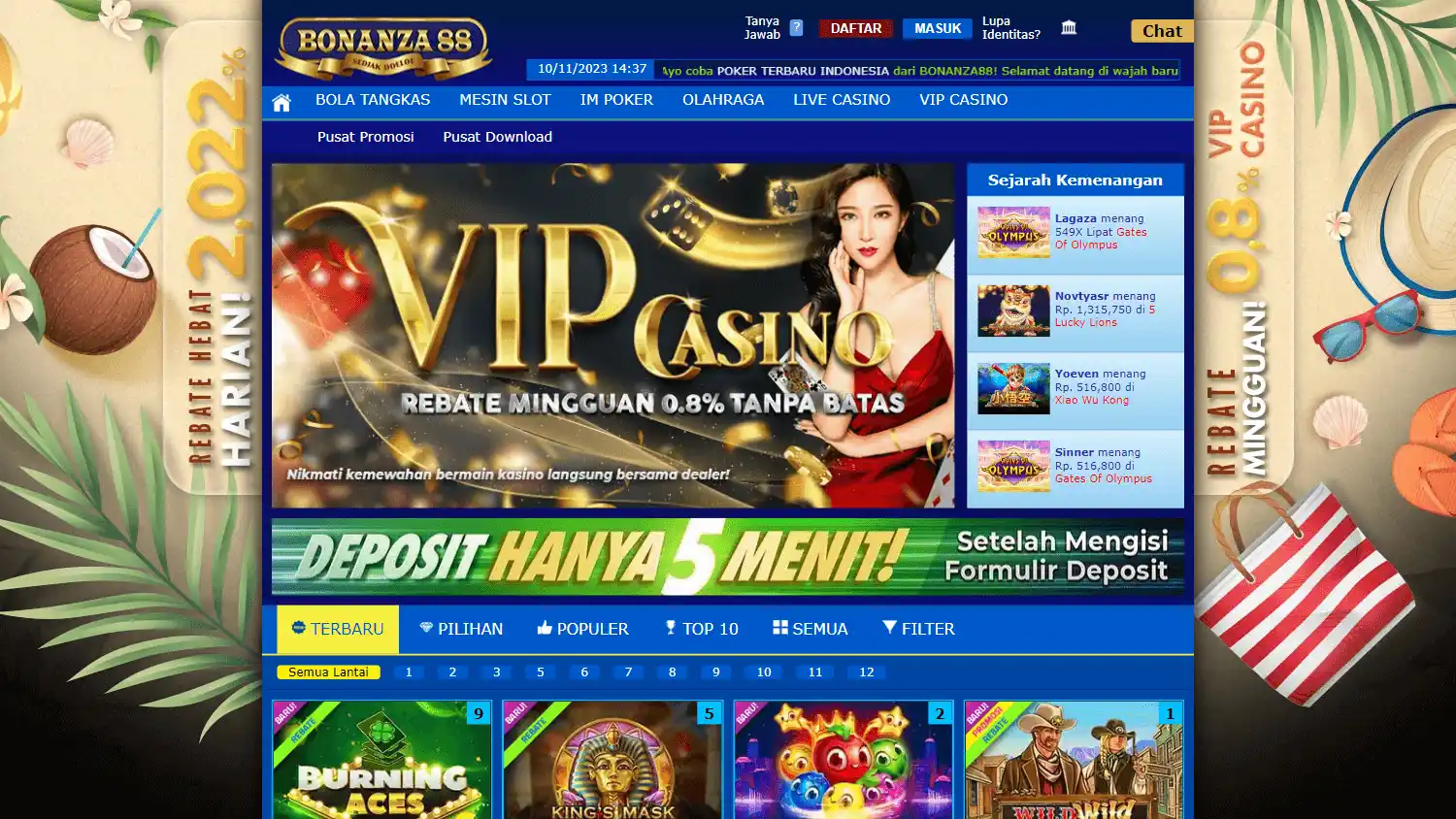 Bonanza88 Casino screenshot 1