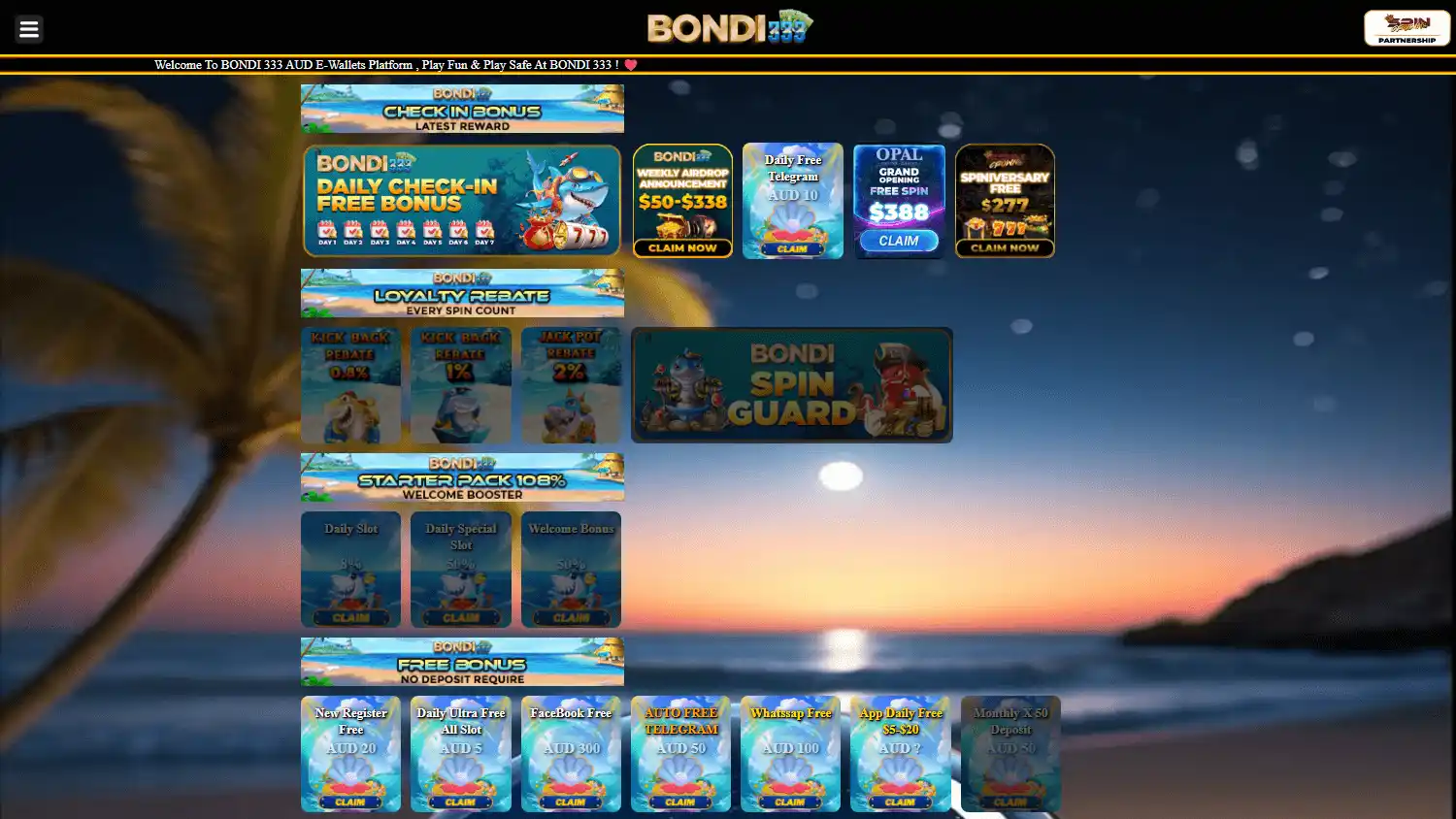 Bondi333 Casino screenshot 2
