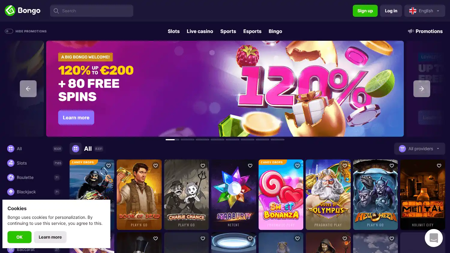 Bongo Casino screenshot 1