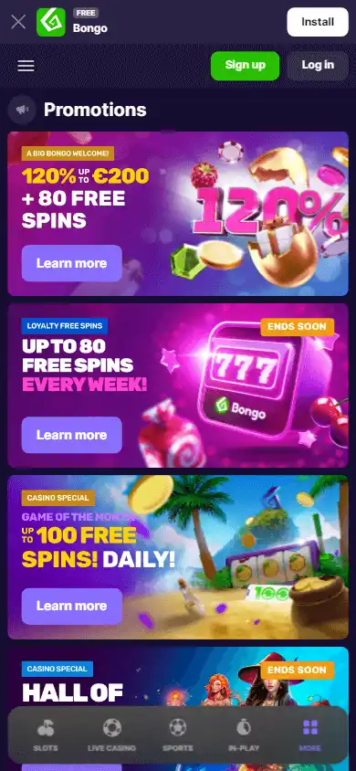 Bongo Casino screenshot 4