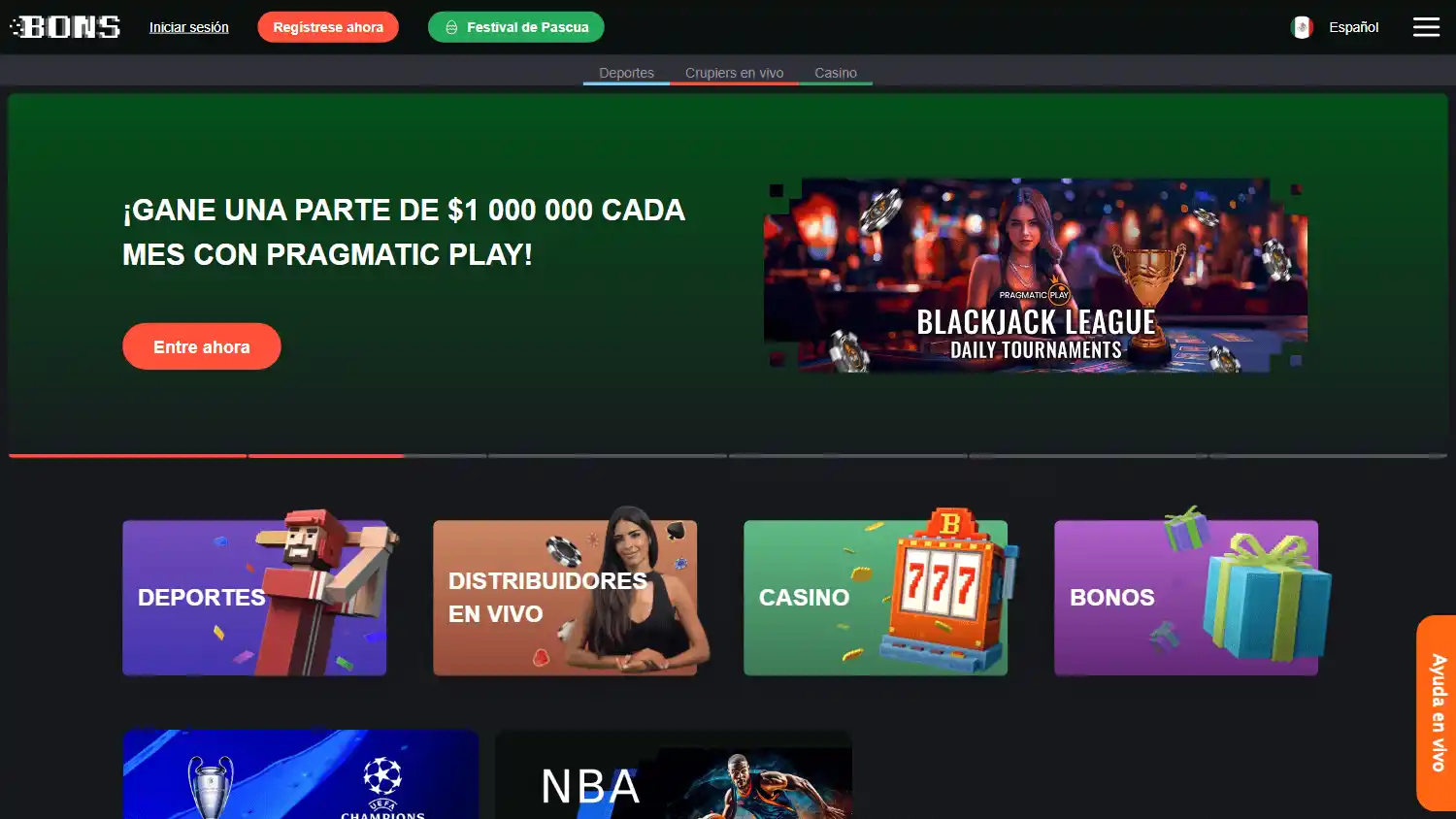Bons Casino screenshot 1