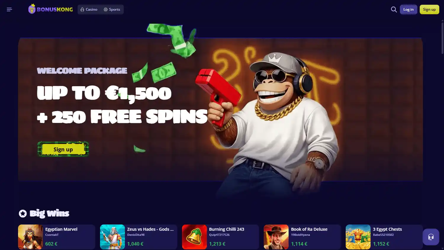 BonusKong Casino screenshot 1