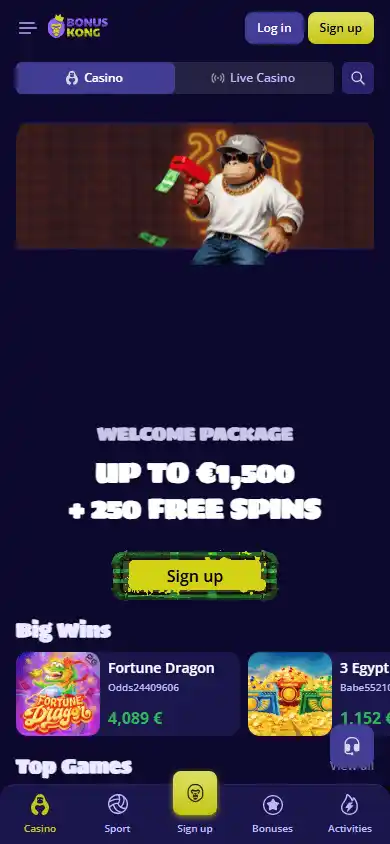BonusKong Casino screenshot 4