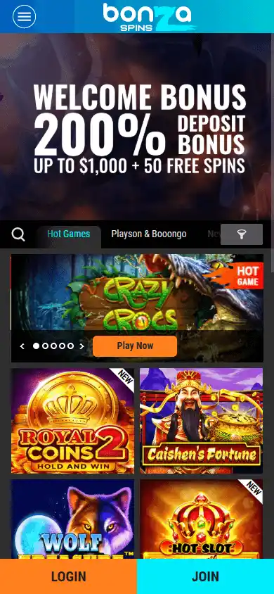 Bonza Spins Casino screenshot 3