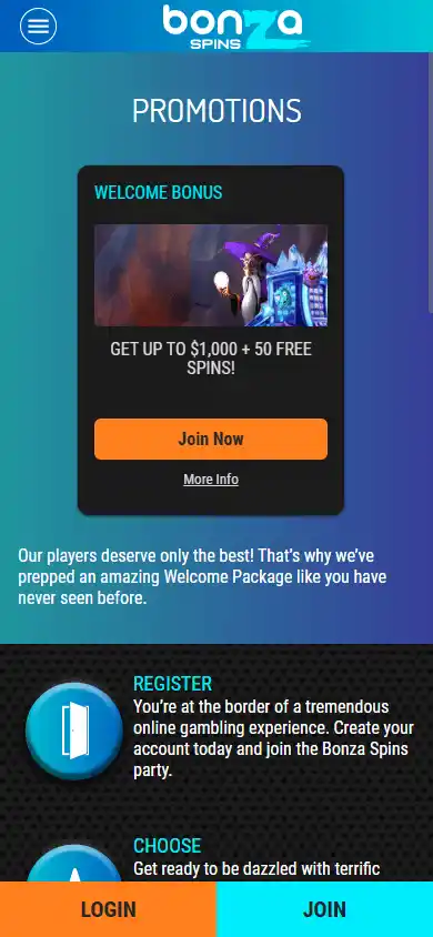 Bonza Spins Casino screenshot 4