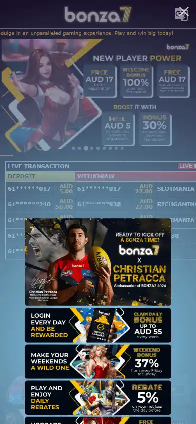 Bonza7 Casino screenshot 3