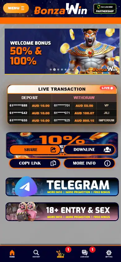 BonzaWin Casino screenshot 4