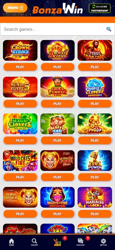 BonzaWin Casino screenshot 5