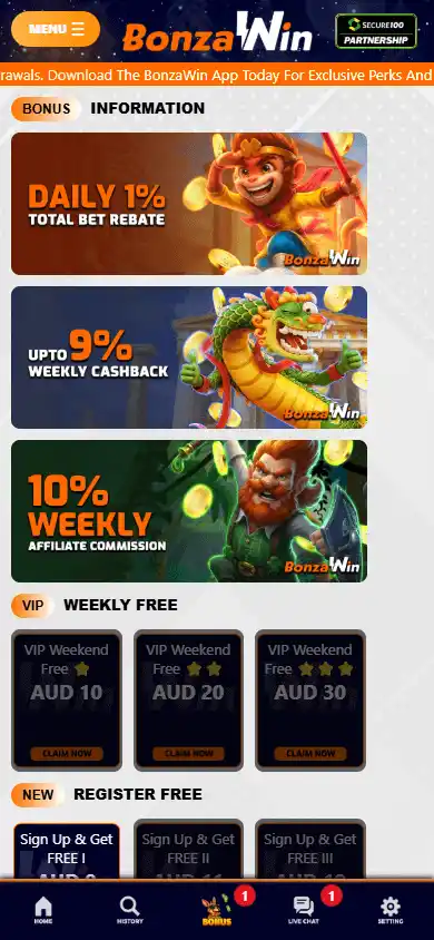 BonzaWin Casino screenshot 6