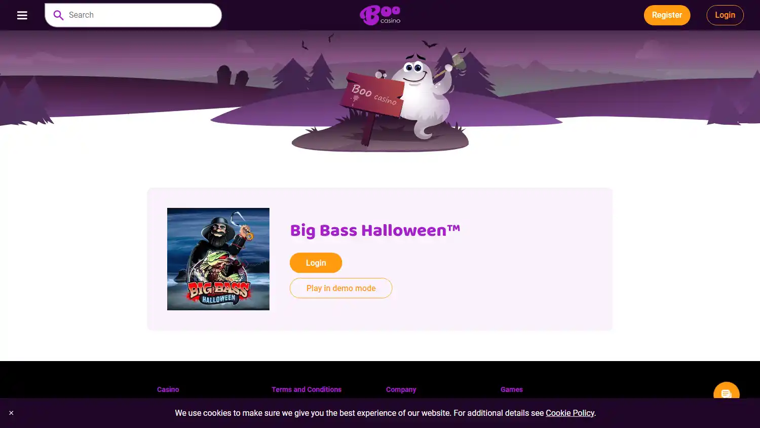 Boo Casino screenshot 1
