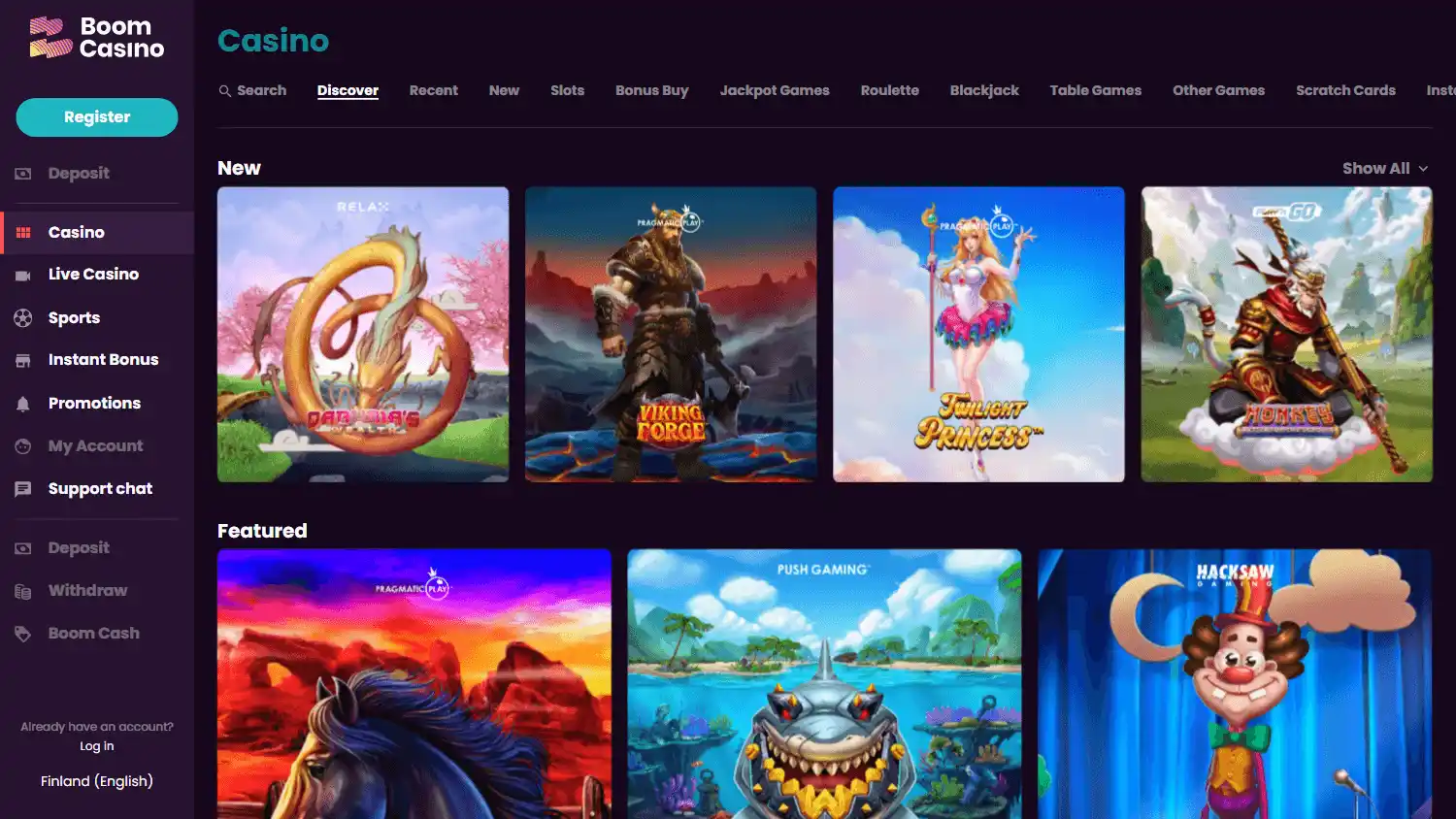 Boom Casino screenshot 2