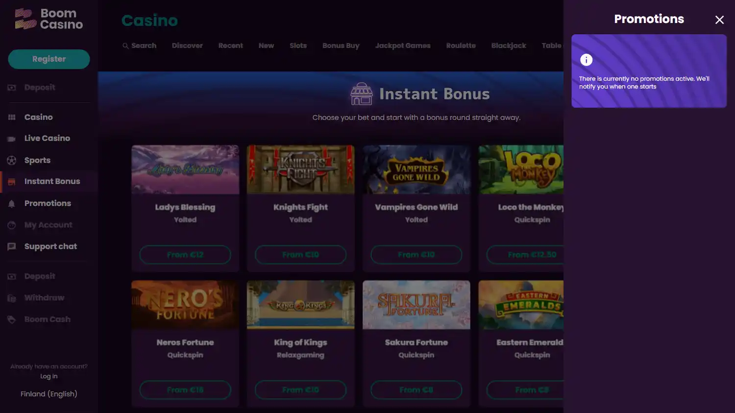 Boom Casino screenshot 3