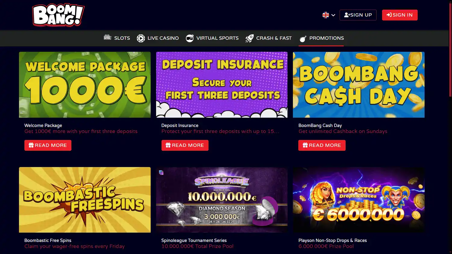Boombang Casino screenshot 3