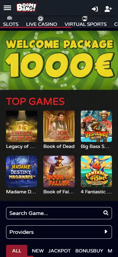 Boombang Casino screenshot 5
