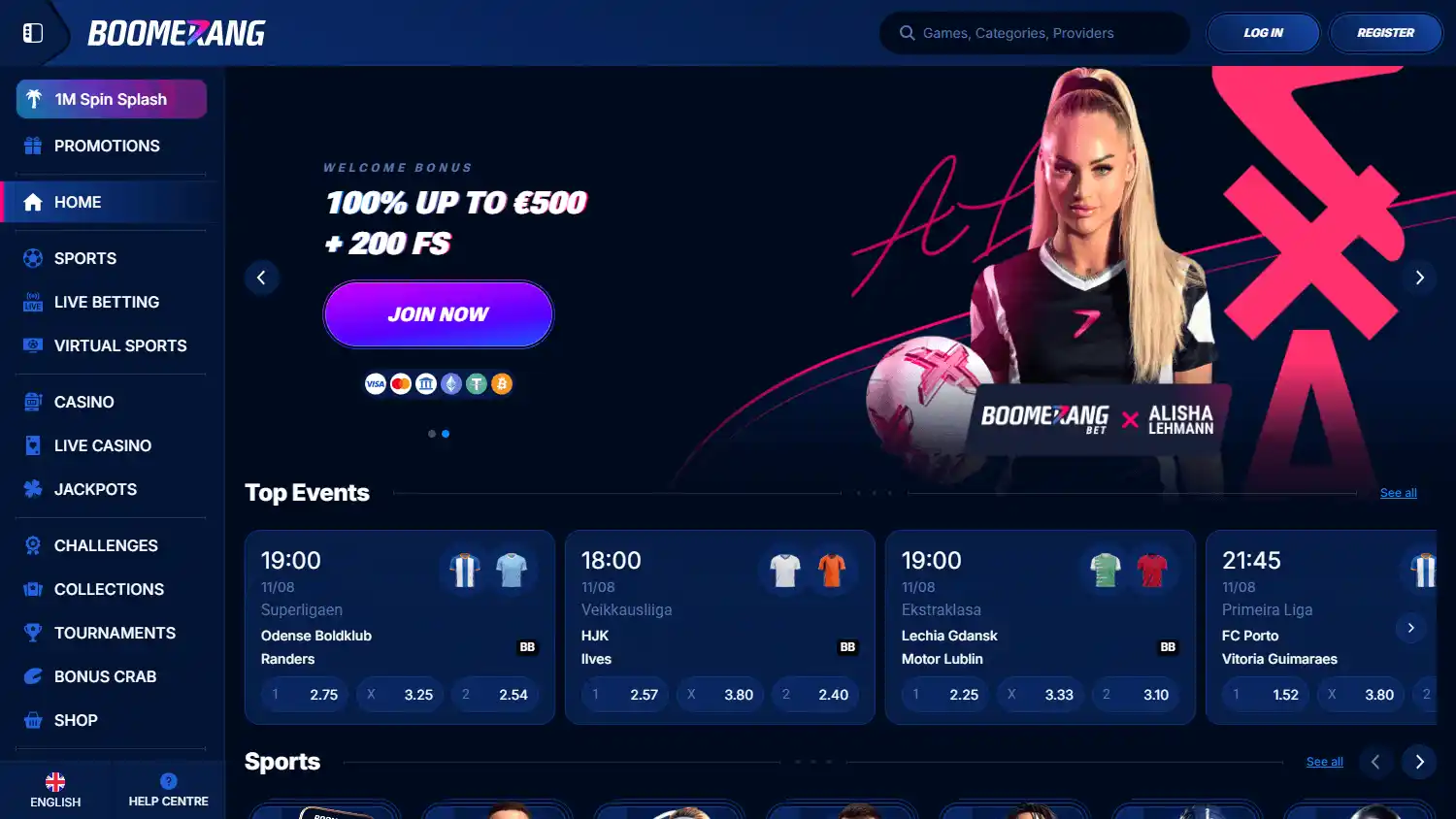 BOOMERANG BET Casino screenshot 1