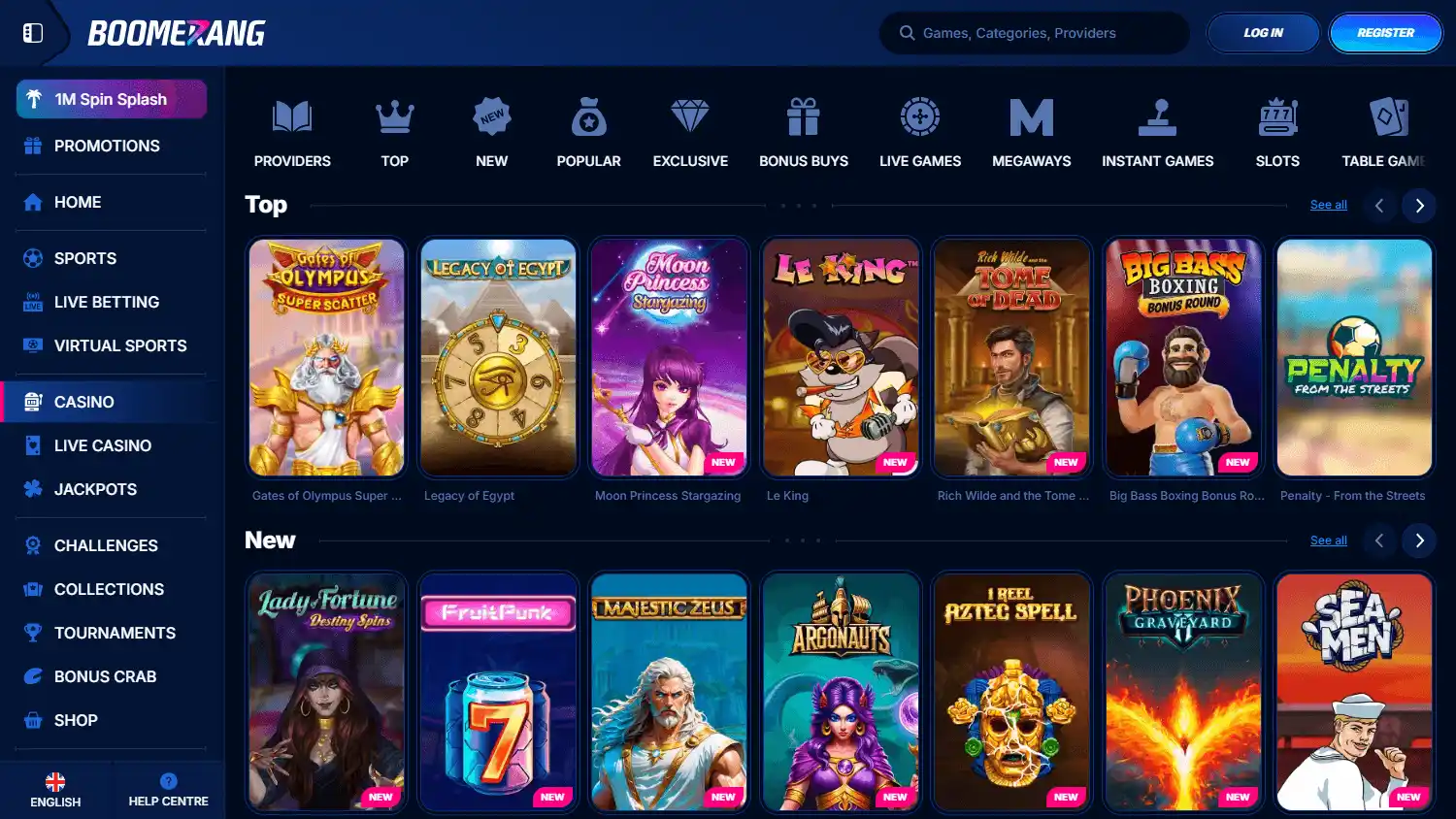BOOMERANG BET Casino screenshot 2