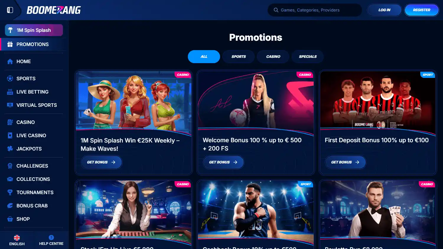 BOOMERANG BET Casino screenshot 3