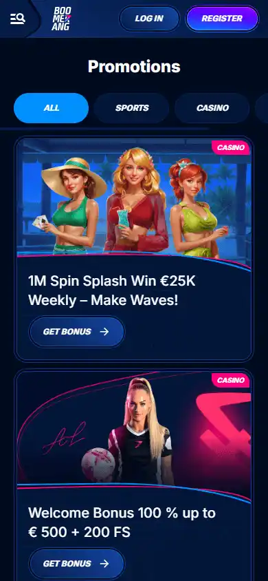 BOOMERANG BET Casino screenshot 6