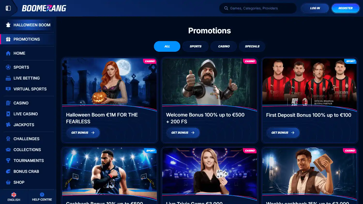 Boomerang.Bet Casino screenshot 3