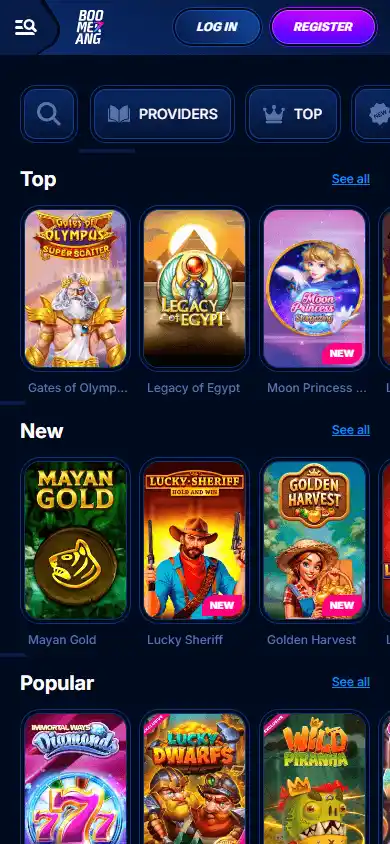 Boomerang.Bet Casino screenshot 5