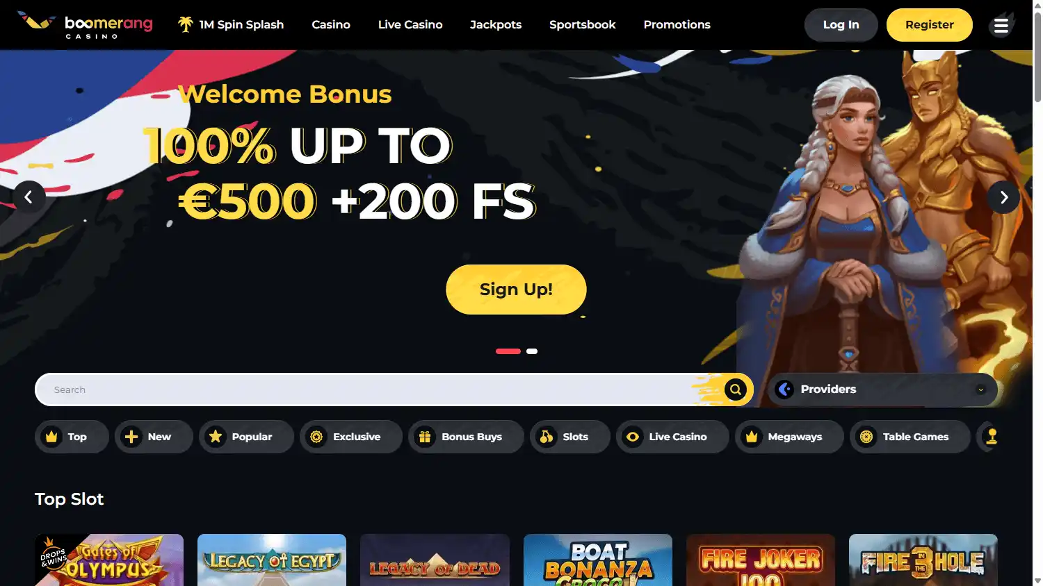 Boomerang Casino screenshot 1
