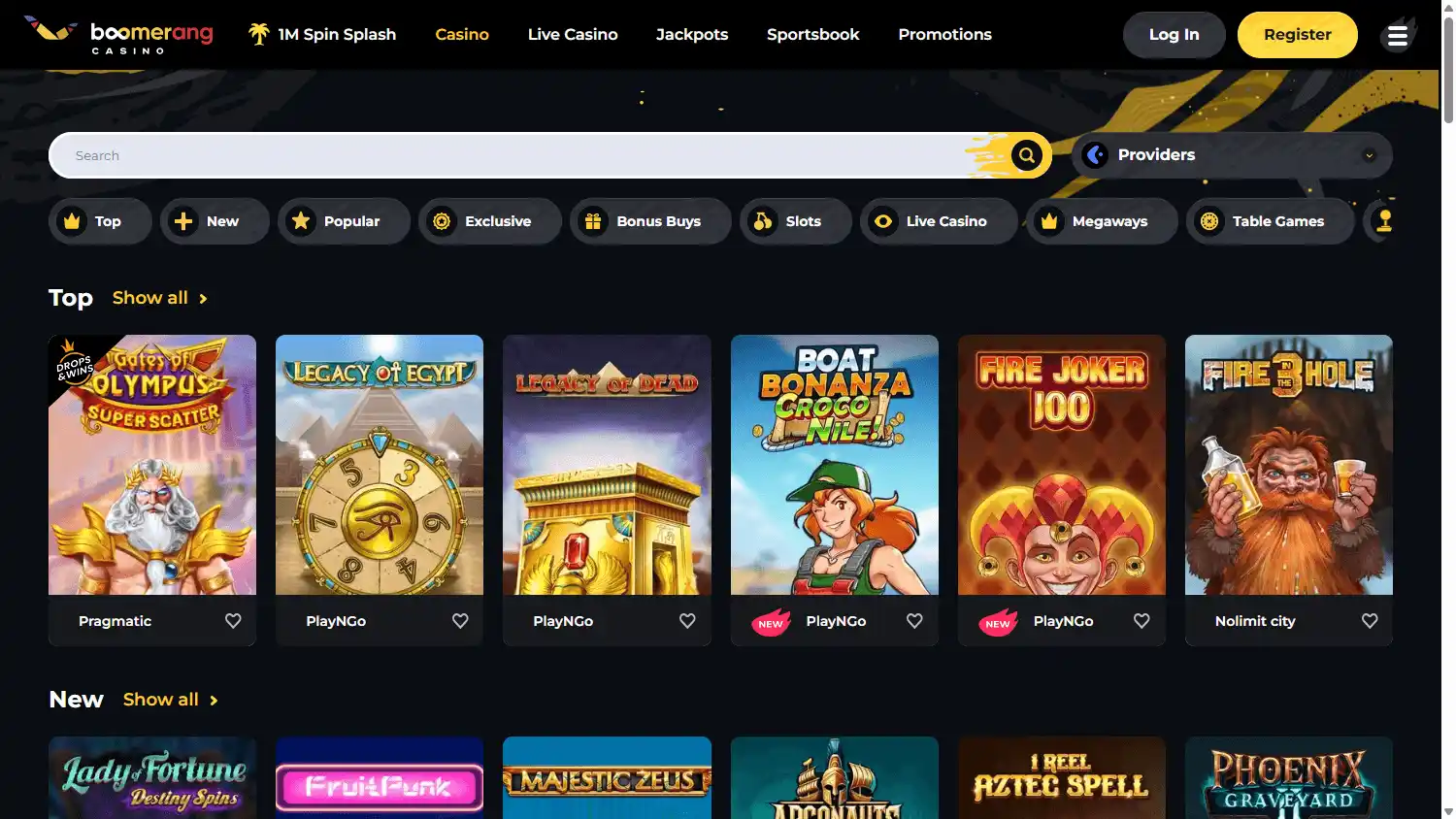 Boomerang Casino screenshot 2