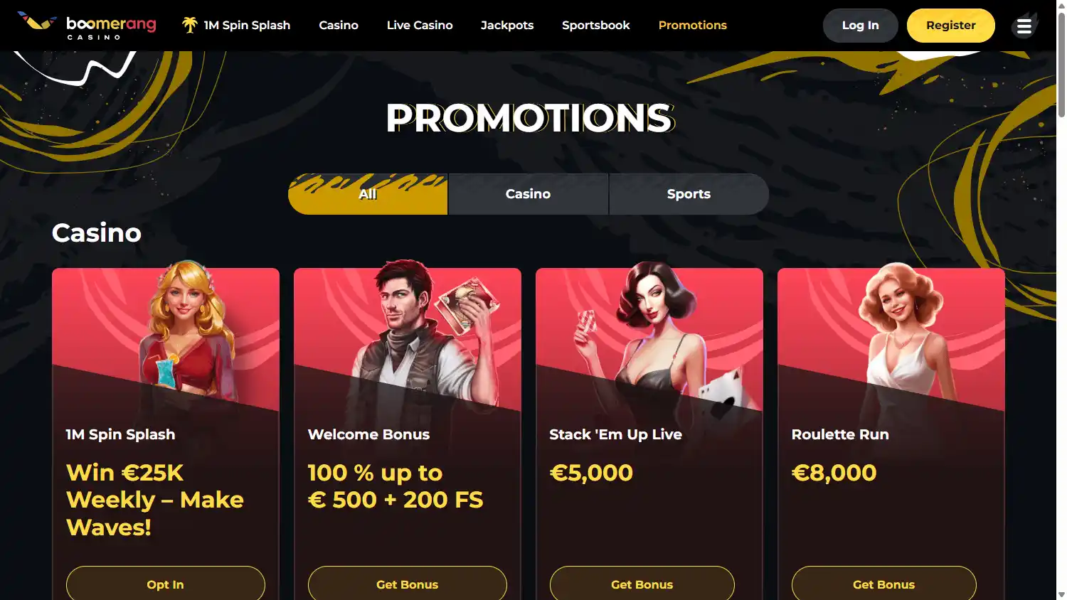 Boomerang Casino screenshot 3