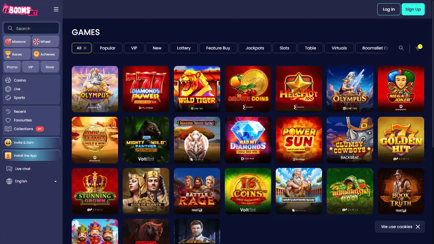 Booms.bet Casino screenshot 1