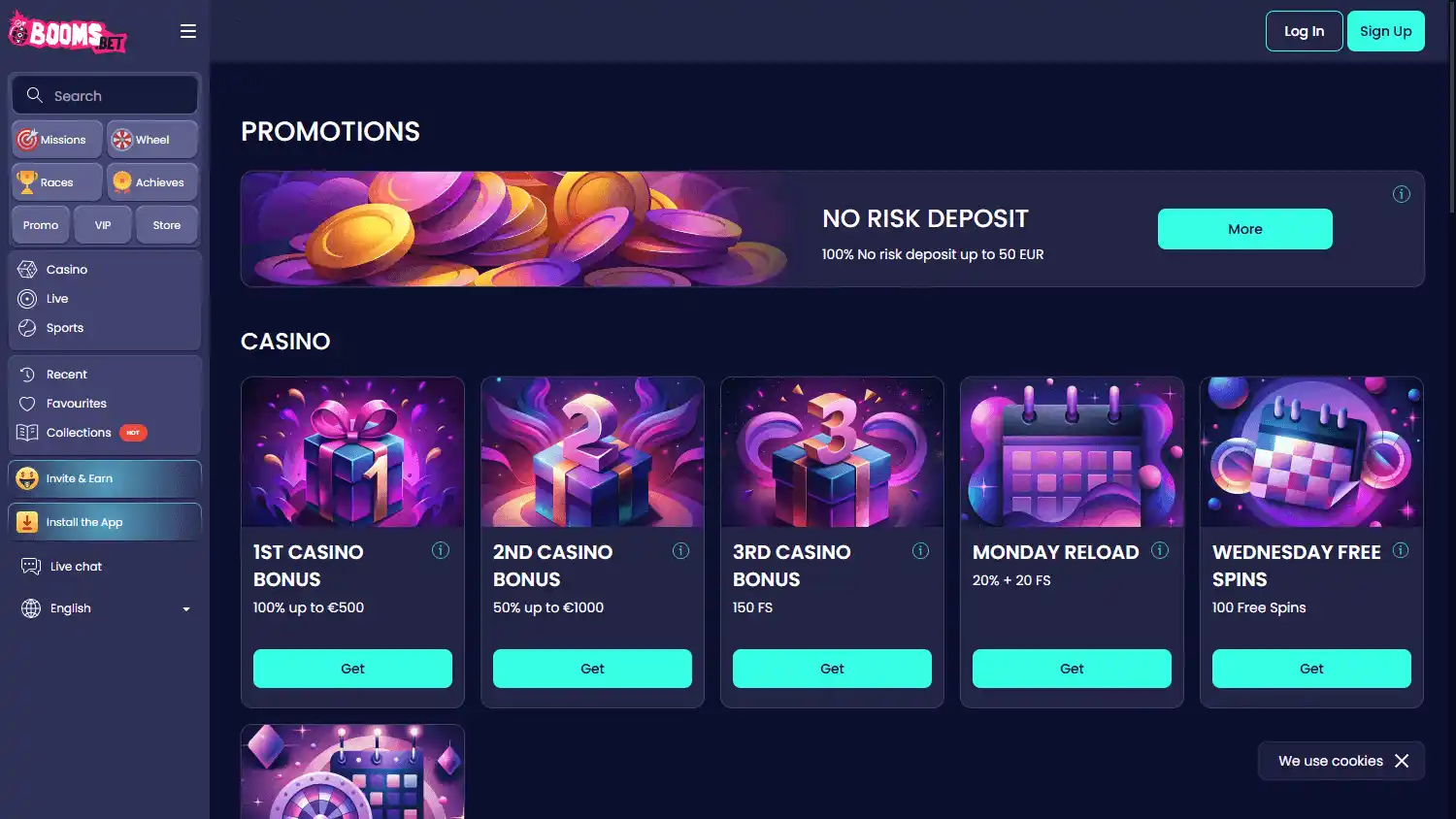 Booms.bet Casino screenshot 2