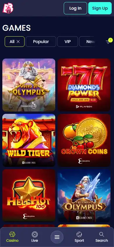 Booms.bet Casino screenshot 3