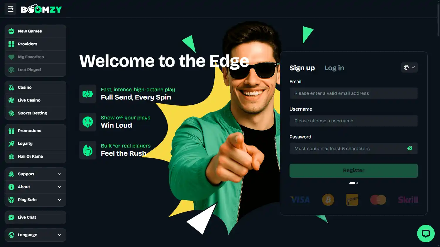 Boomzy Casino screenshot 1