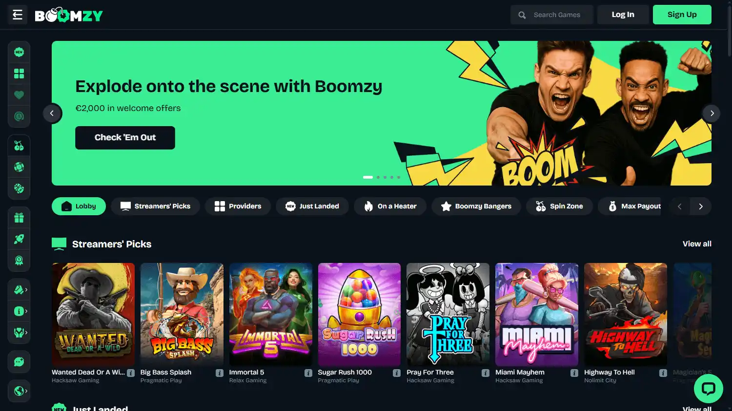 Boomzy Casino screenshot 2