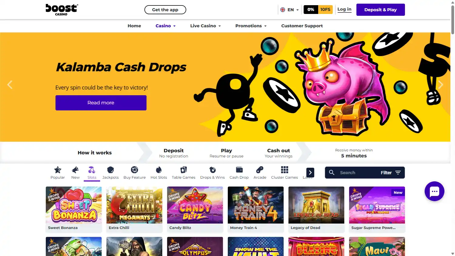 Boost Casino screenshot 2