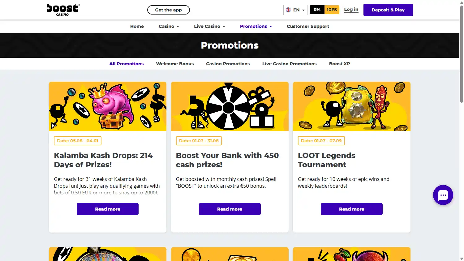 Boost Casino screenshot 3