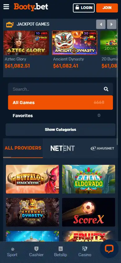 Booty.bet Casino screenshot 5