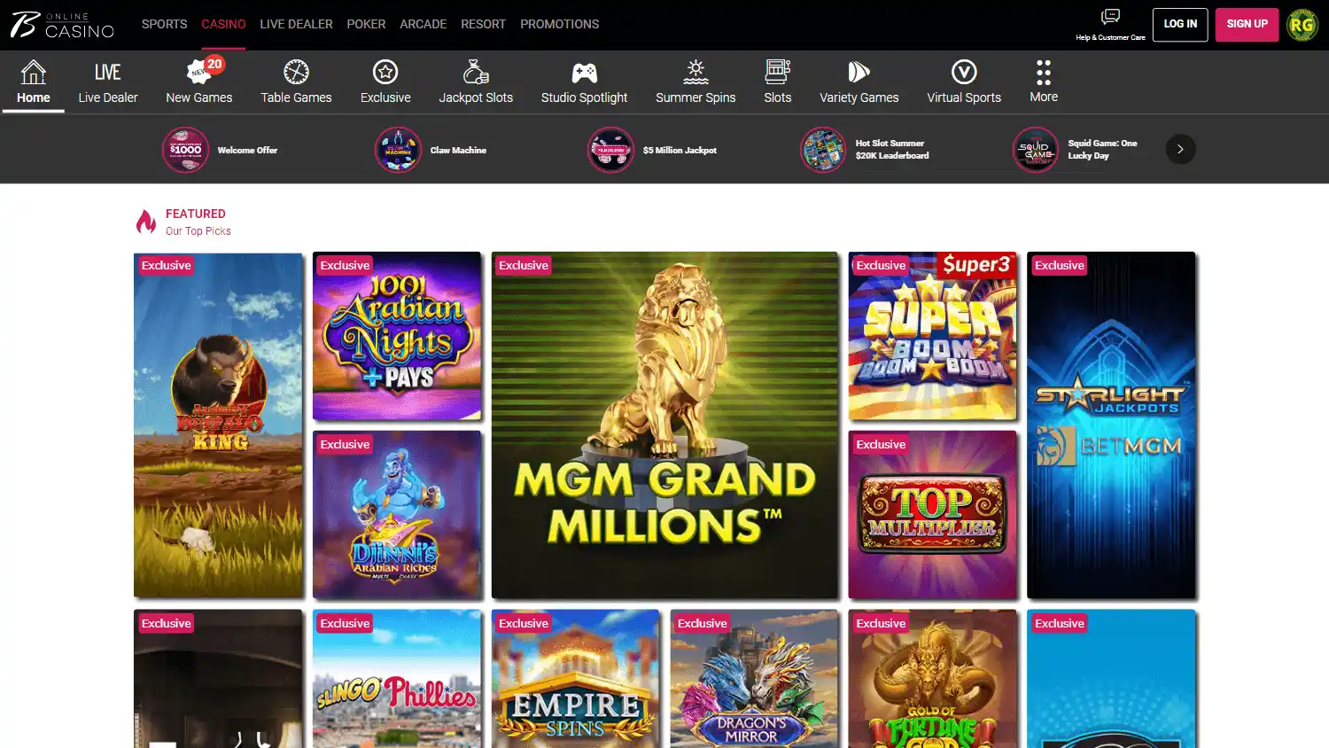 Borgata Online Casino screenshot 1