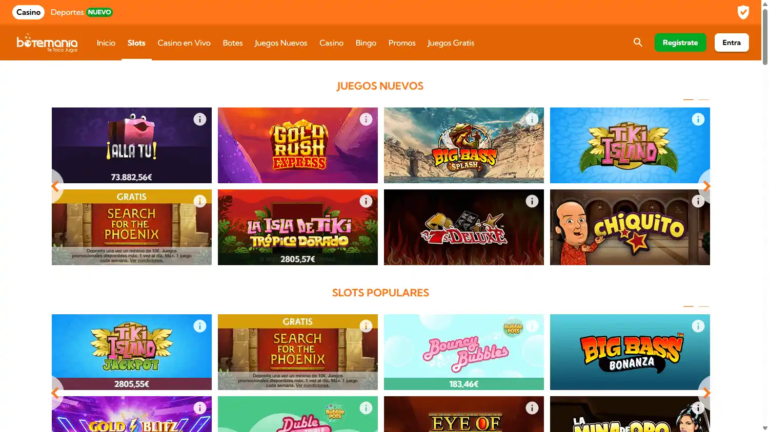 Botemania Casino screenshot 2