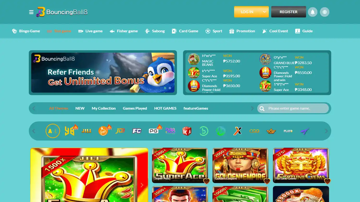 Bouncing Ball 8 Casino screenshot 2