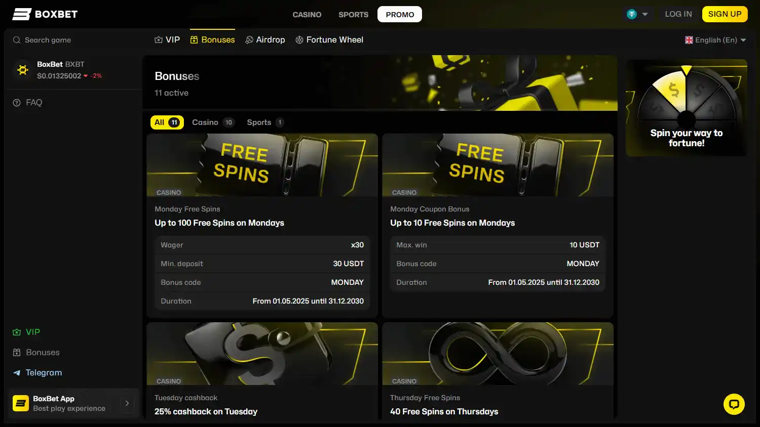 BoxBet.io Casino screenshot 3
