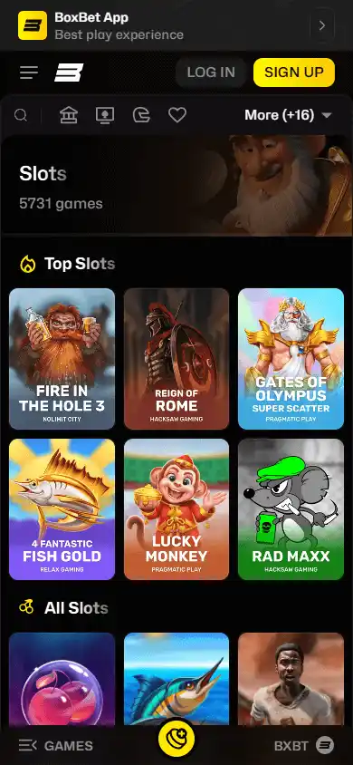 BoxBet.io Casino screenshot 5