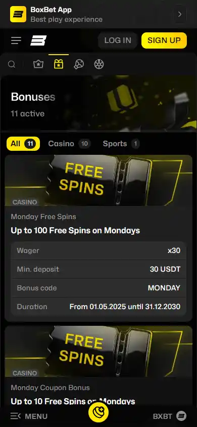 BoxBet.io Casino screenshot 6