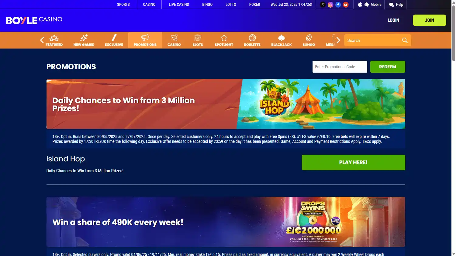 BOYLE Casino screenshot 2